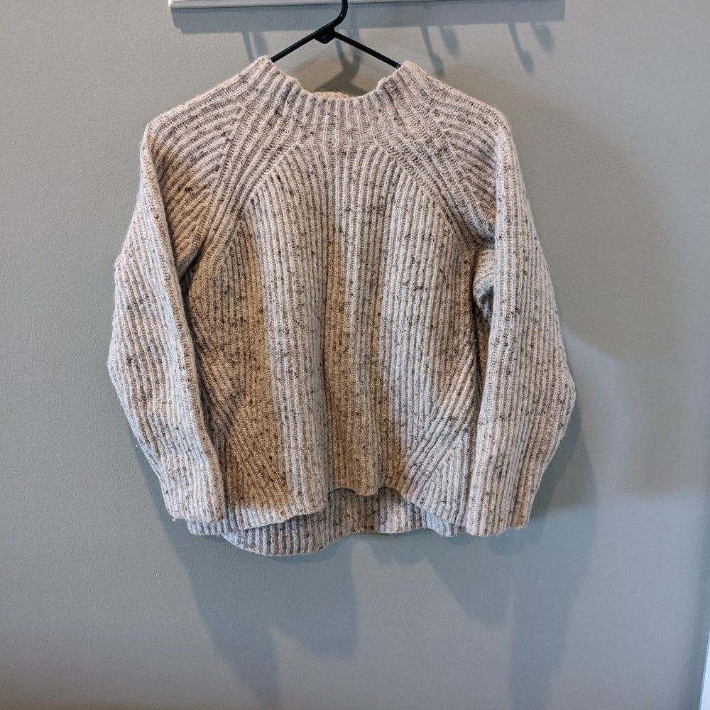 Madewell Northfield Mock Neck Long Sleeve Gray Sweater, L